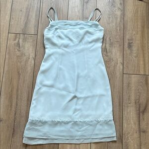 90s Light Blue Mini Slip Dress